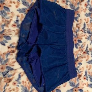 Blue lululemon short with spandex!!